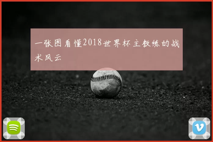 一张图看懂2018世界杯主教练的战术风云