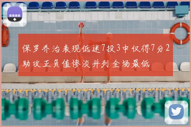 保罗乔治表现低迷7投3中仅得7分2助攻正负值惨淡并列全场最低